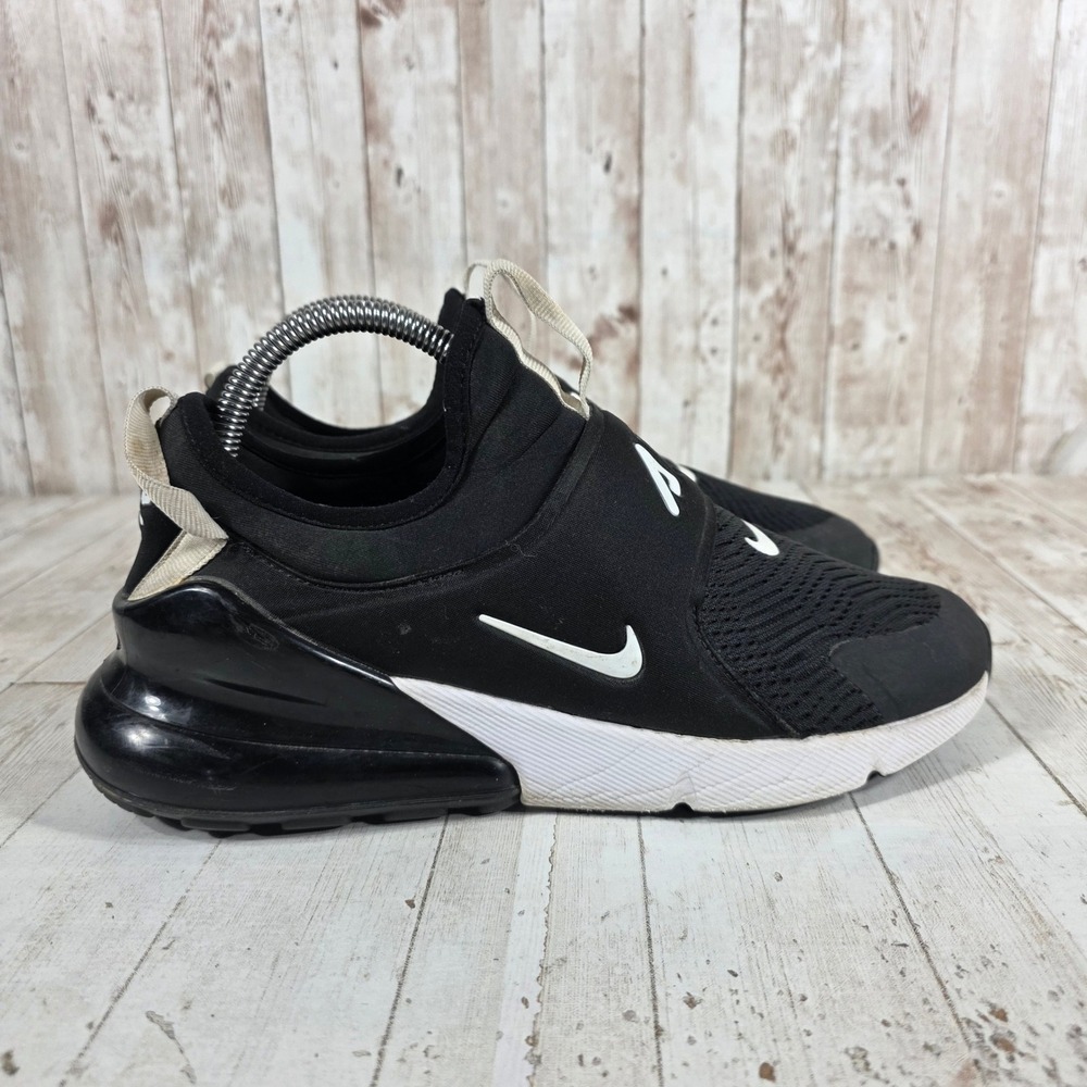 Nike Air Max 270 Extreme Black White Slip On Sneakers CI1108-001 Womens 8.5